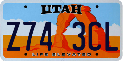 UT license plate Z743CL