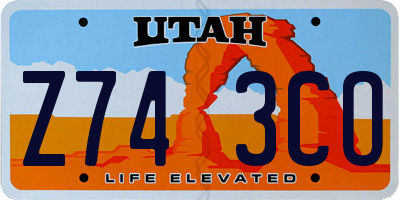 UT license plate Z743CO