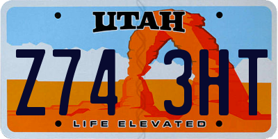 UT license plate Z743HT