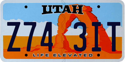 UT license plate Z743IT
