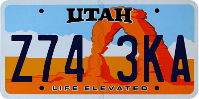 UT license plate Z743KA