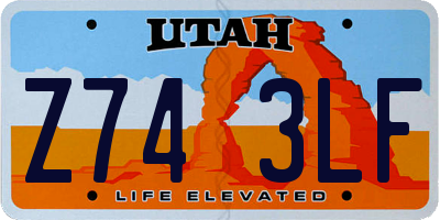 UT license plate Z743LF