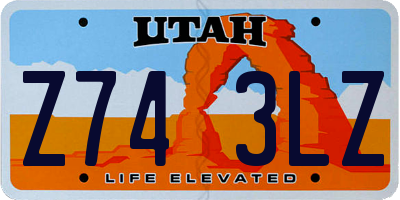 UT license plate Z743LZ