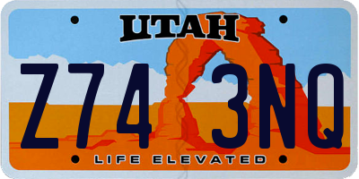 UT license plate Z743NQ