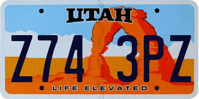 UT license plate Z743PZ