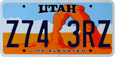 UT license plate Z743RZ