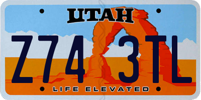 UT license plate Z743TL