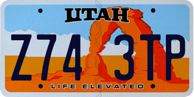 UT license plate Z743TP