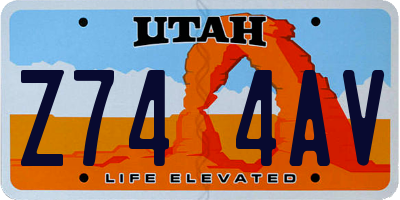 UT license plate Z744AV