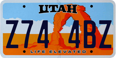 UT license plate Z744BZ