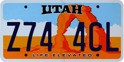 UT license plate Z744CL