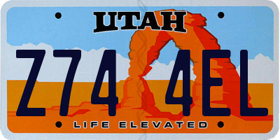 UT license plate Z744EL