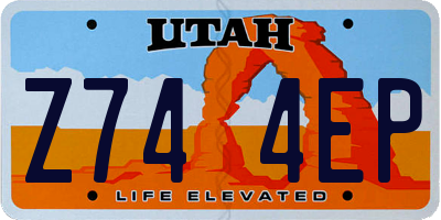 UT license plate Z744EP