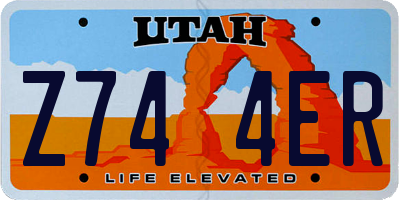 UT license plate Z744ER