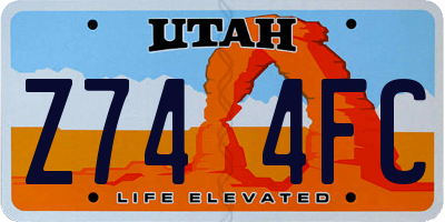 UT license plate Z744FC
