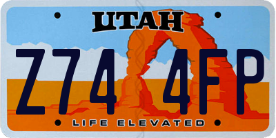 UT license plate Z744FP