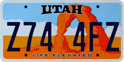 UT license plate Z744FZ