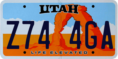 UT license plate Z744GA