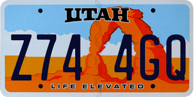 UT license plate Z744GQ