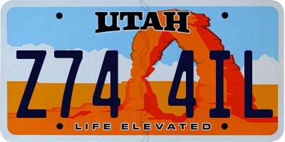UT license plate Z744IL