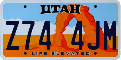 UT license plate Z744JM