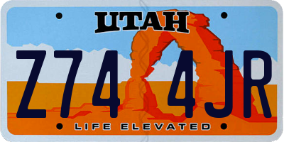 UT license plate Z744JR