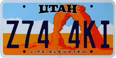 UT license plate Z744KI