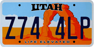 UT license plate Z744LP