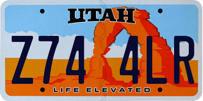 UT license plate Z744LR