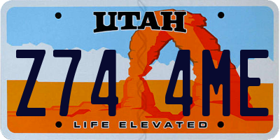 UT license plate Z744ME