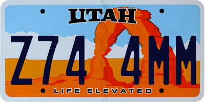 UT license plate Z744MM