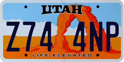 UT license plate Z744NP