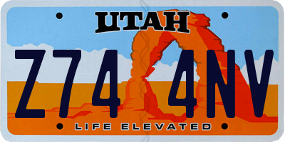 UT license plate Z744NV
