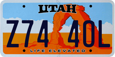 UT license plate Z744OL