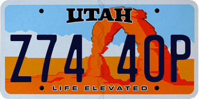 UT license plate Z744OP