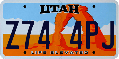 UT license plate Z744PJ