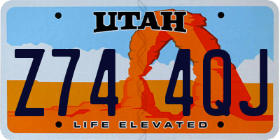 UT license plate Z744QJ