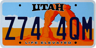 UT license plate Z744QM