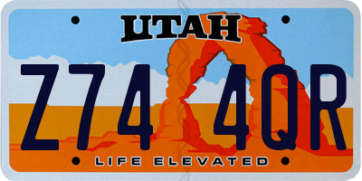 UT license plate Z744QR