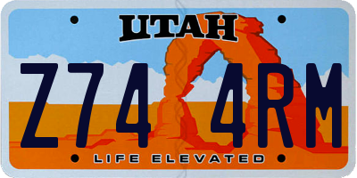 UT license plate Z744RM