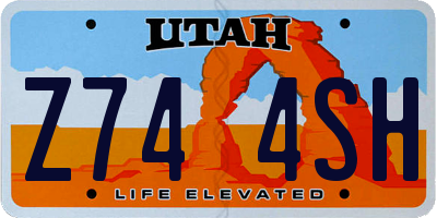 UT license plate Z744SH