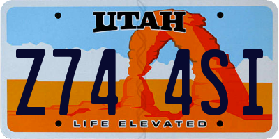 UT license plate Z744SI