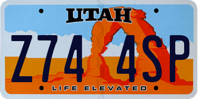 UT license plate Z744SP