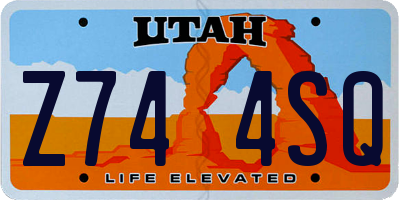 UT license plate Z744SQ