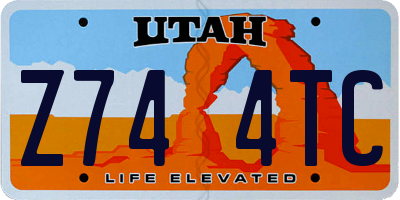 UT license plate Z744TC