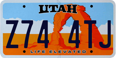 UT license plate Z744TJ