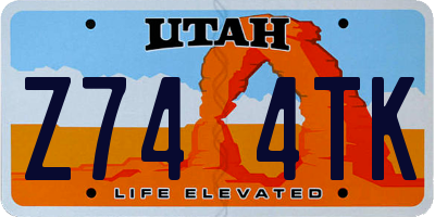 UT license plate Z744TK