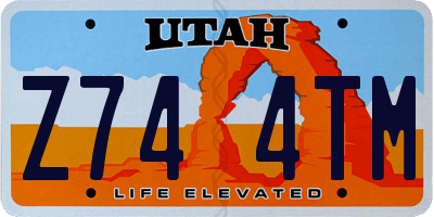 UT license plate Z744TM