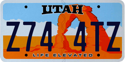 UT license plate Z744TZ