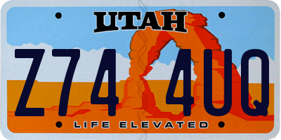 UT license plate Z744UQ